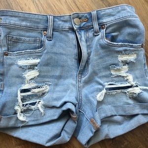 ripped jean shorts
